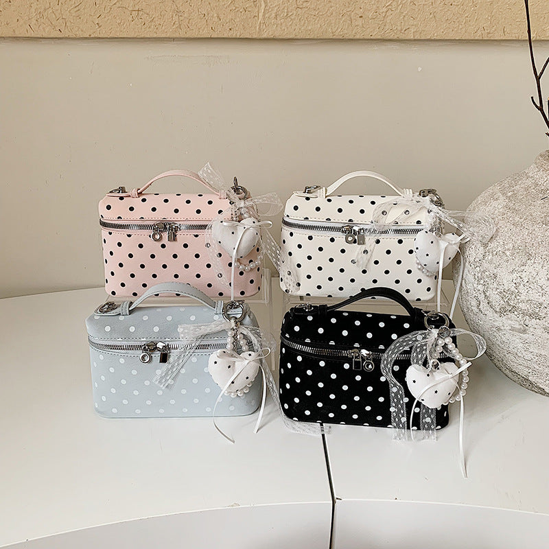 Polka Dot Fashion Handheld Carrier Bowlift