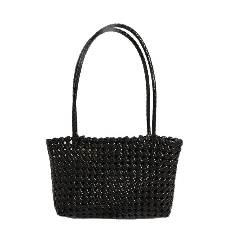 Braided Beach Bag with Practical Folding Mechanism Bowlift