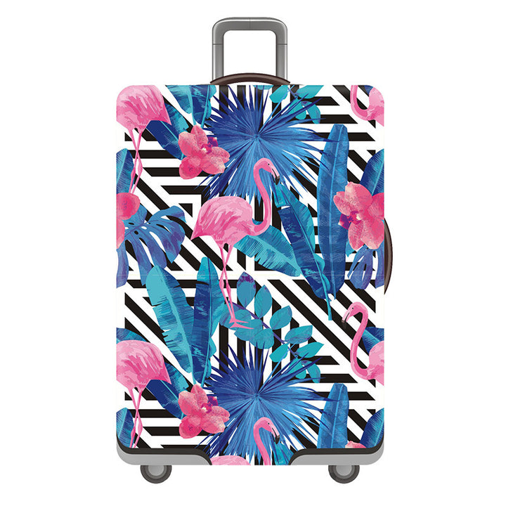 Women's Hard Shell Suitcase with Playful Flamingo Design Bowlift