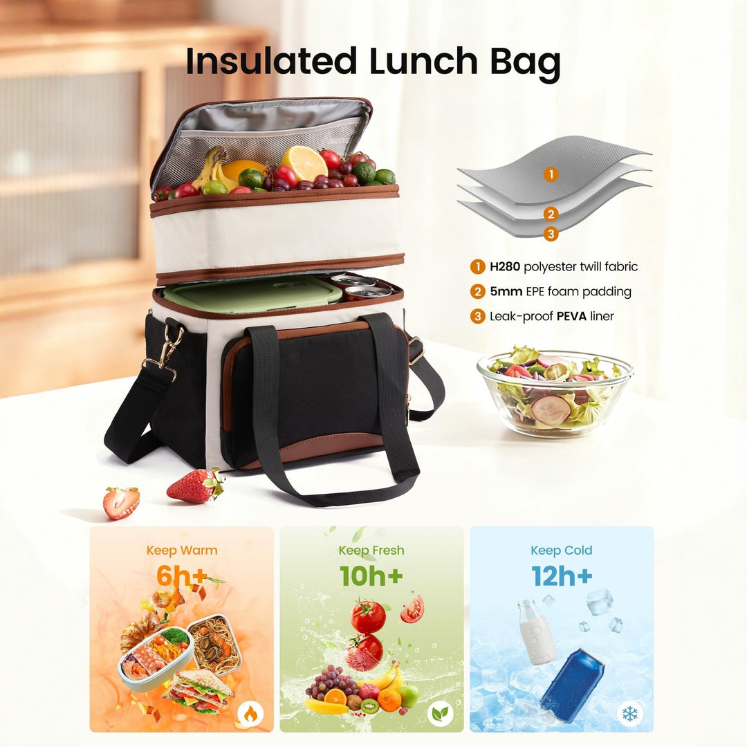 Insulated picnic bag with multiple compartments and elegant details Bowlift
