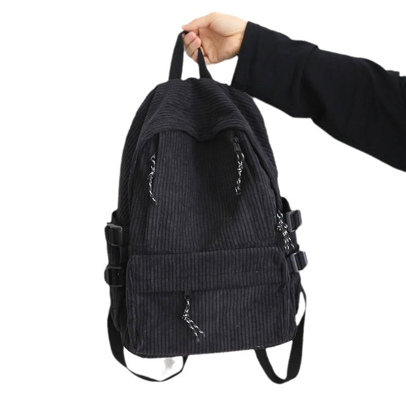 Textured Corduroy Sling Backpack Bowlift