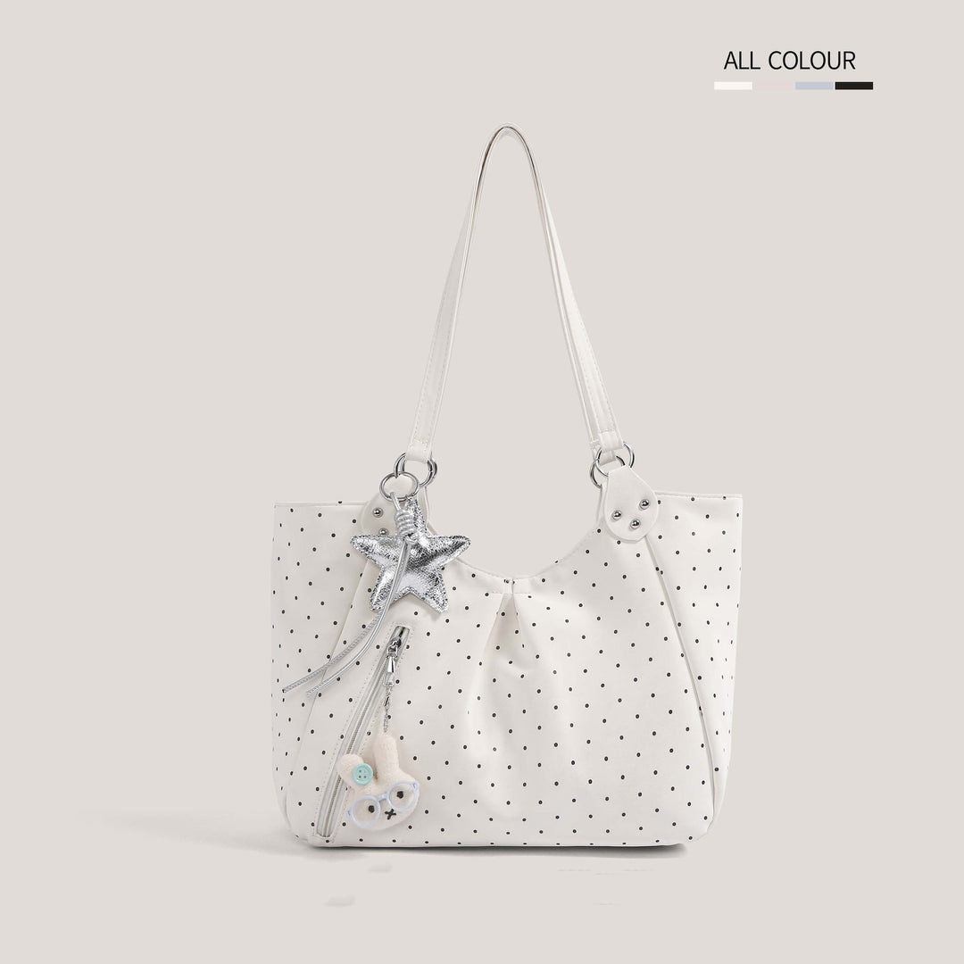 Casual Polka Dot Tote Bowlift