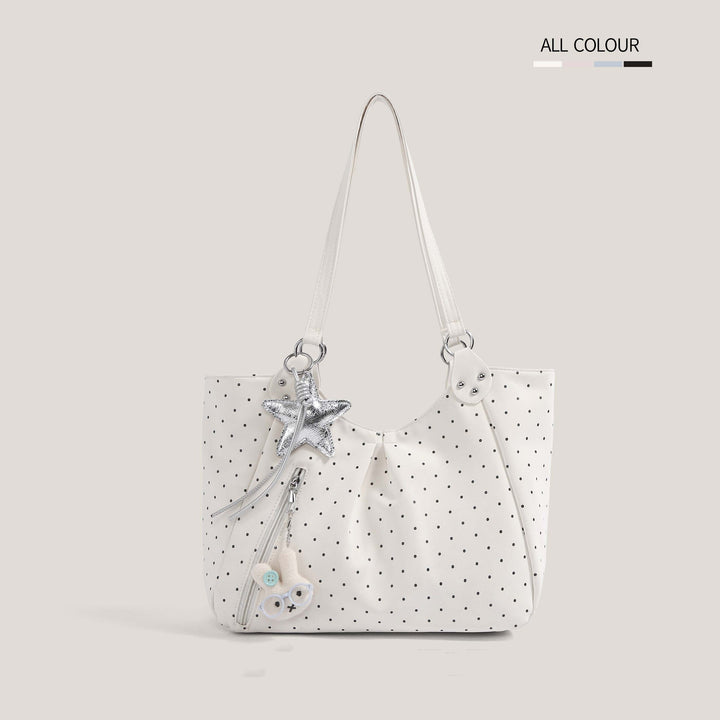Casual Polka Dot Tote Bowlift