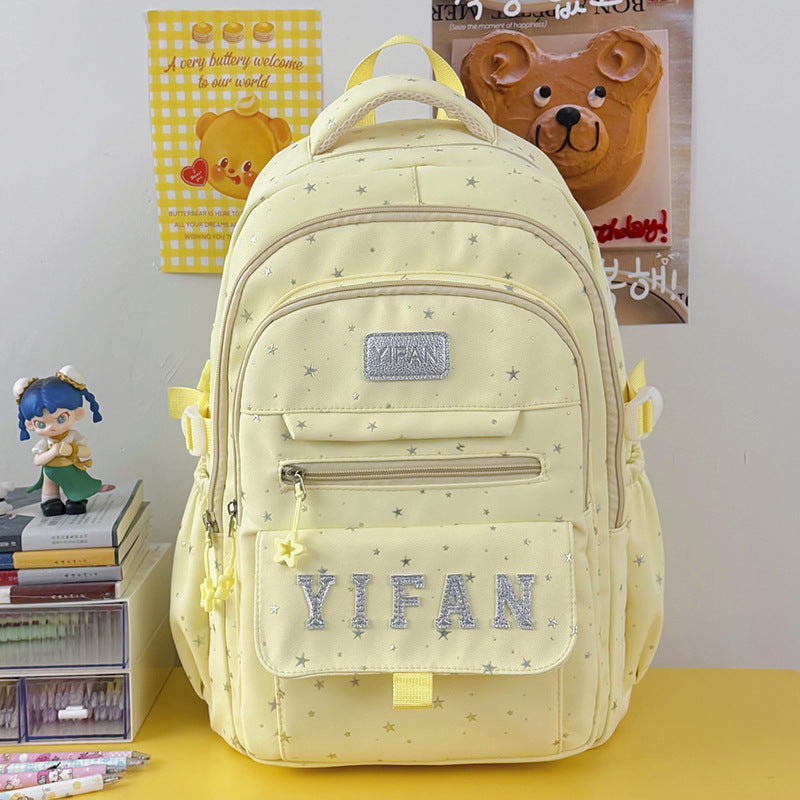 Fun Star-Embellished School Backpack Bowlift