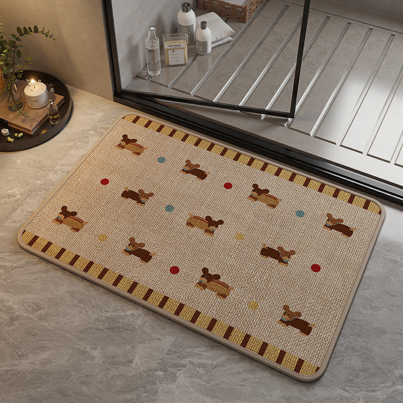 Decorative Cat-Themed Bath Mat Bowlift