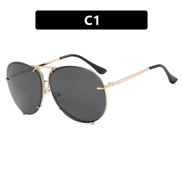 Ladies' flight sunglasses with stylish metal frame and UV protection Bowlift