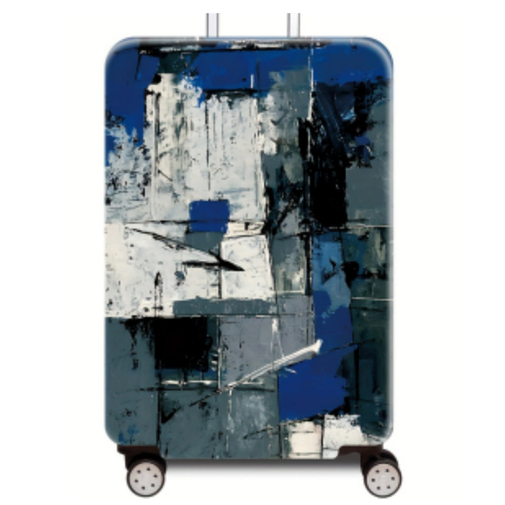 Women Hard Shell Suitcase with Modern Abstract Art Design Bowlift