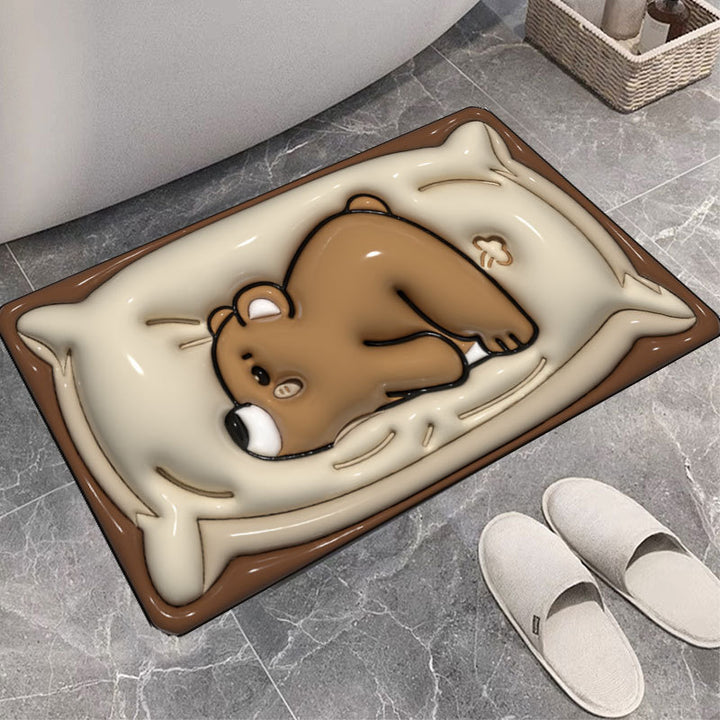 Cute Cartoon Cat Shape Bath Mat Bowlift