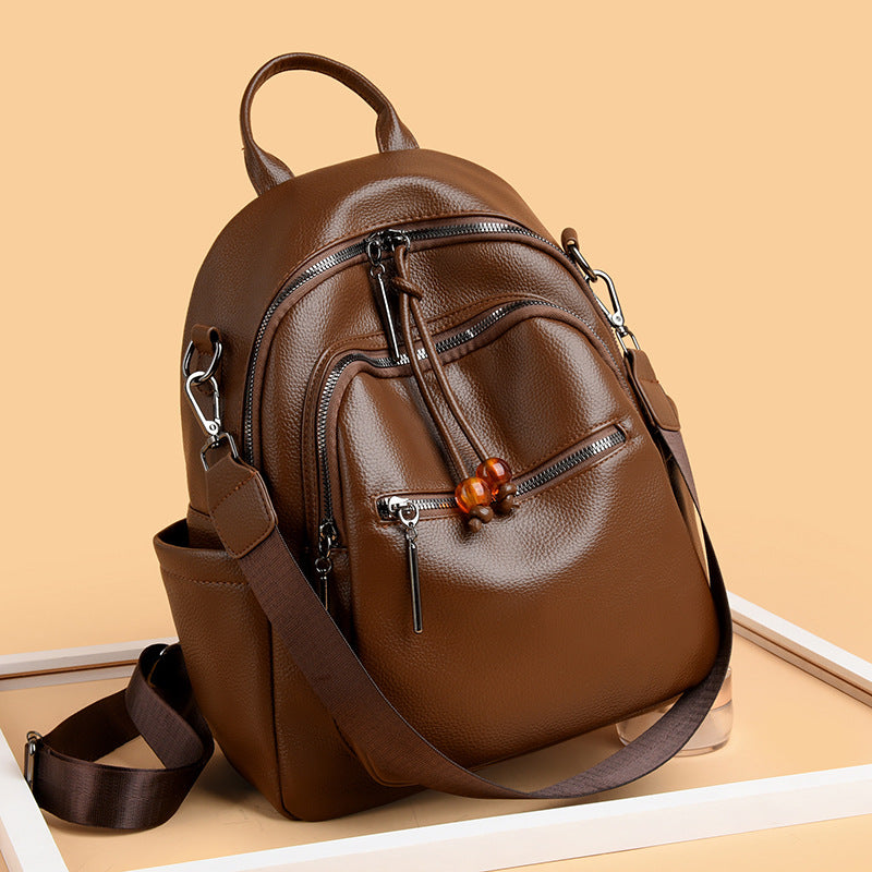 Premium Leather Travel Backpack Bowlift