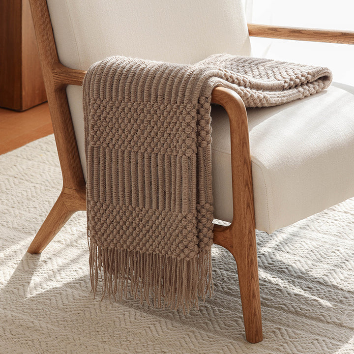 Textured Handwoven Throw Blanket