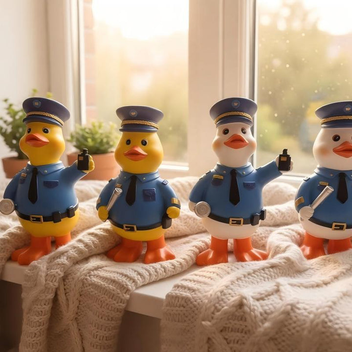 Funny police duck figure Bowlift