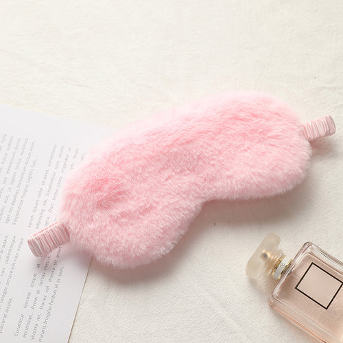 Women's soft plush sleep mask with ergonomic padding and elastic comfort band Bowlift