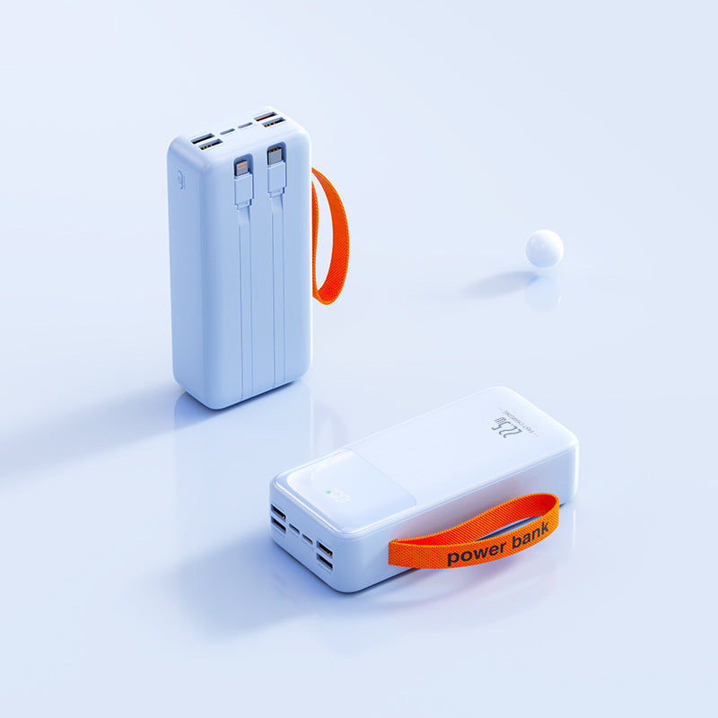 Portable power bank with integrated cable management and fast charging function Bowlift