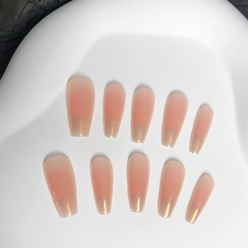 Elegant Coffin Shape Press-On Nails