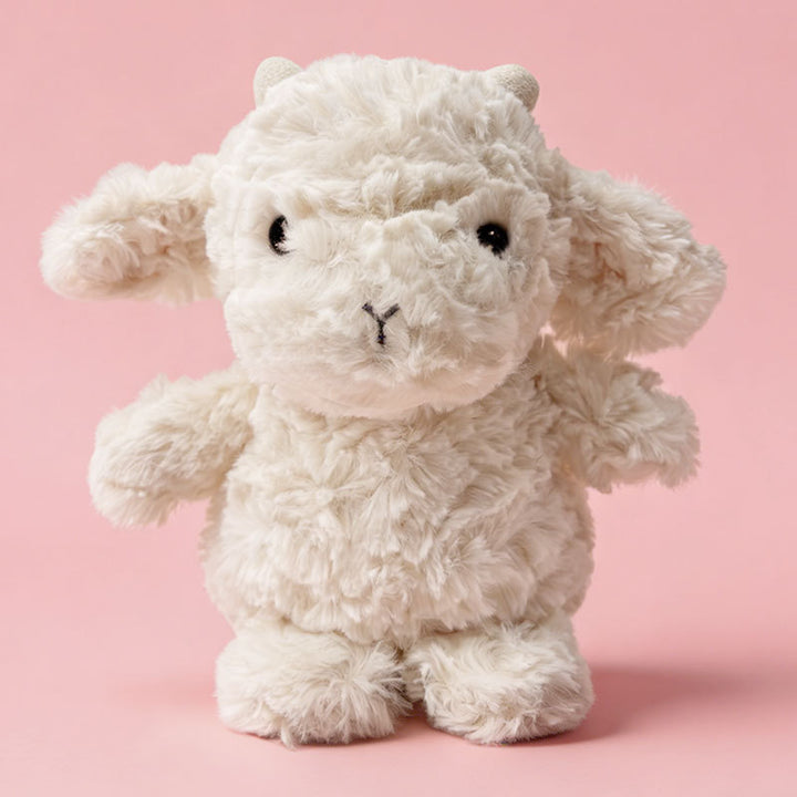 Plush Sitting Duck Soft Toy with Ultra-Soft Faux Fur and Bean-Fill Body Bowlift