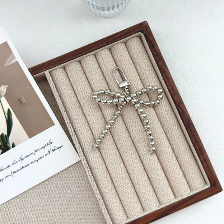 Elegant Pearl Bow Keychain Bowlift