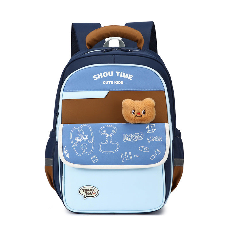 Kid's Playful Cartoon-Themed Backpack Bowlift