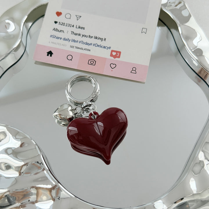 Heart-Shaped Pendant Keychain Bowlift
