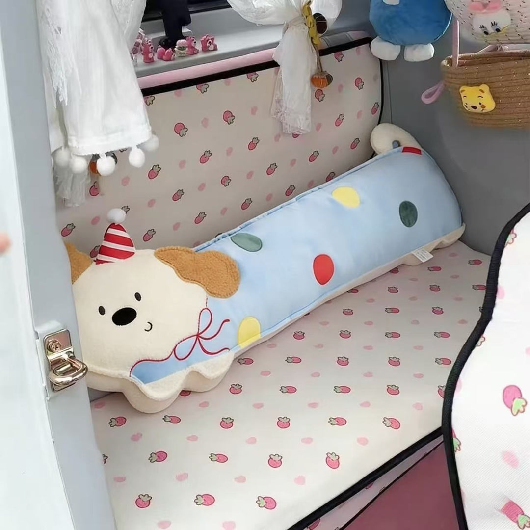 Oversized cuddly dog body pillow