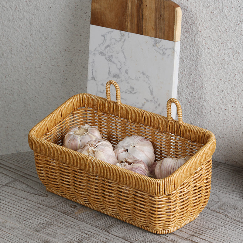 Handwoven Multi-Compartment Storage Basket Bowlift