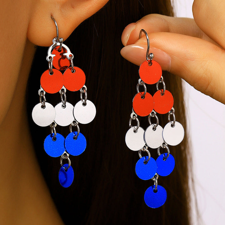 Women's unusual star-rose acrylic earrings with feather-light wearing comfort and fishhook closure Bowlift