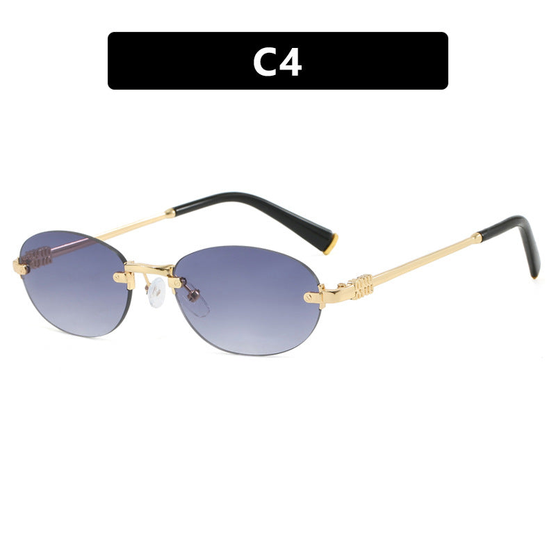 Women's fashion sunglasses with oval frame and elegant accents Bowlift