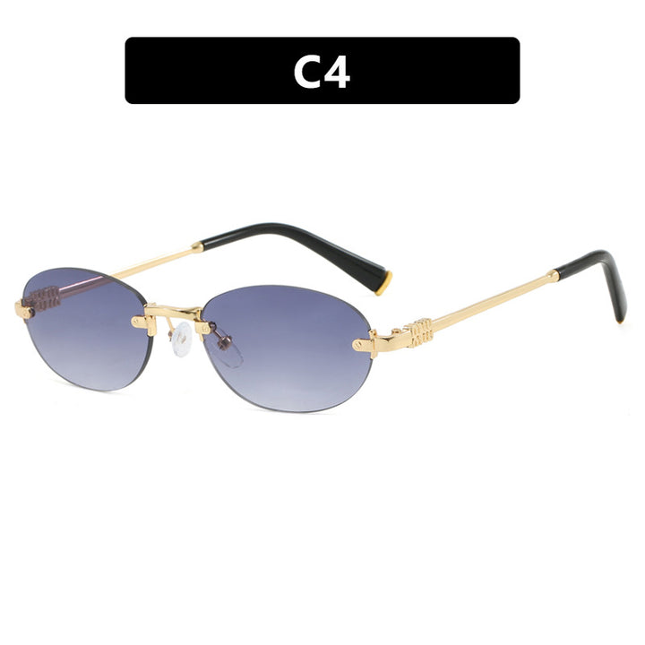 Women's fashion sunglasses with oval frame and elegant accents Bowlift