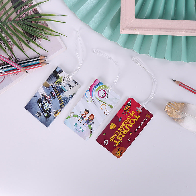 durable PVC luggage tag set with transparent loop Bowlift