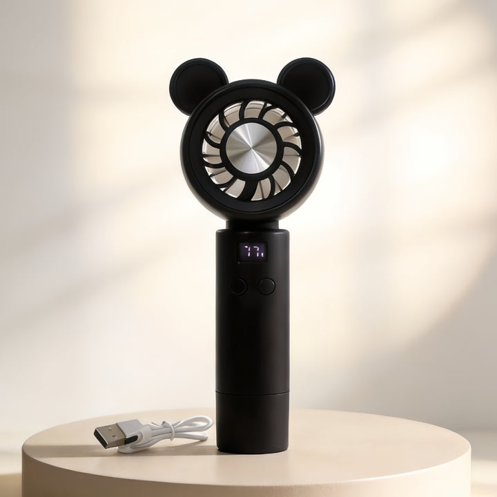 Ladies portable mini fan with digital speed display Bowlift