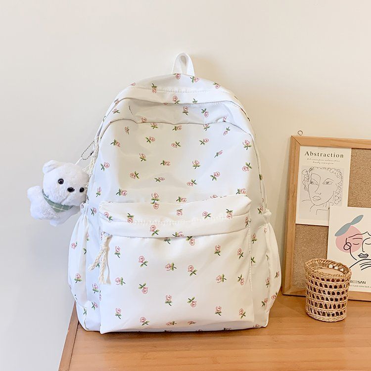 Floral Pattern Backpack Bowlift