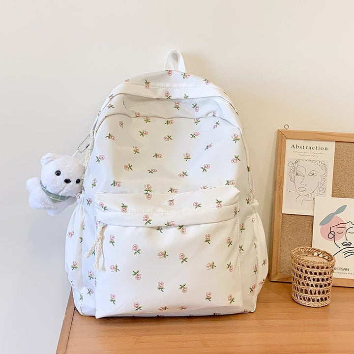 Floral Pattern Backpack Bowlift