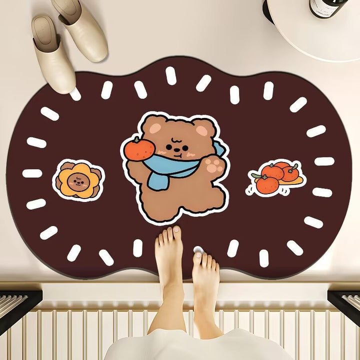 Cute Cartoon Bear Bath Mat Bowlift