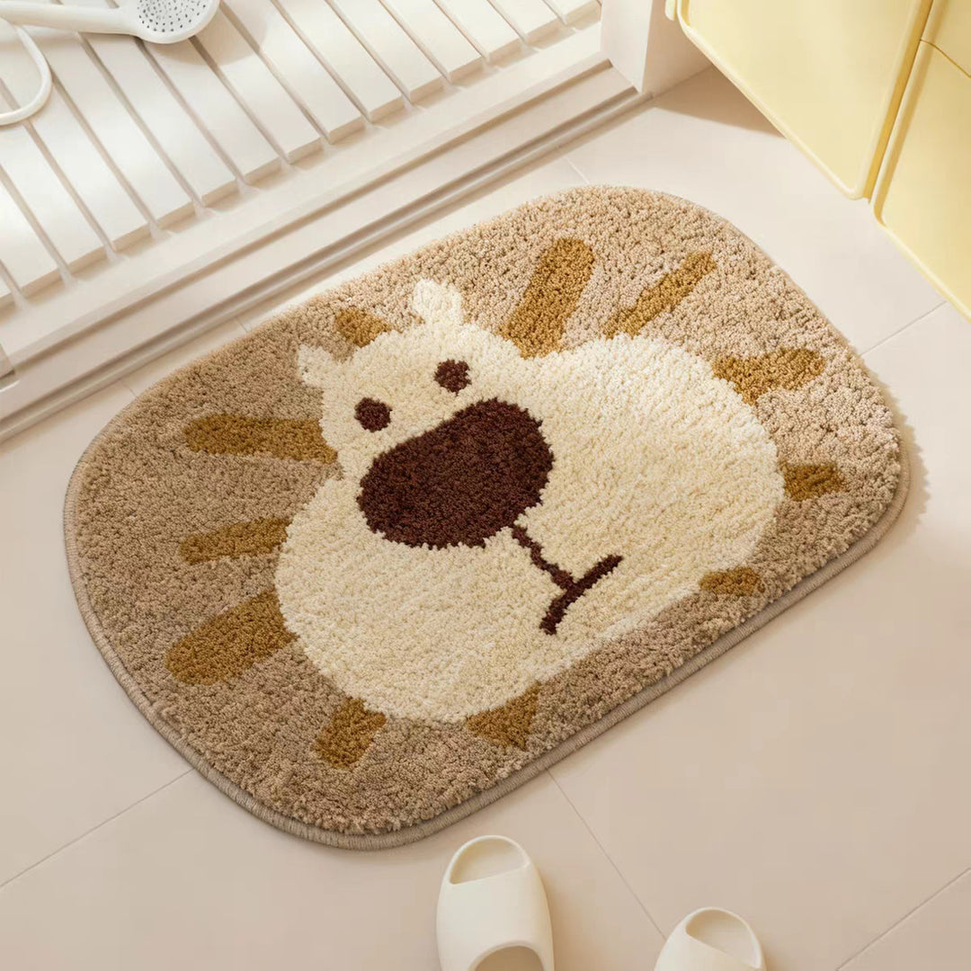 Cute Koala-Shaped Plush Bath Mat Bowlift