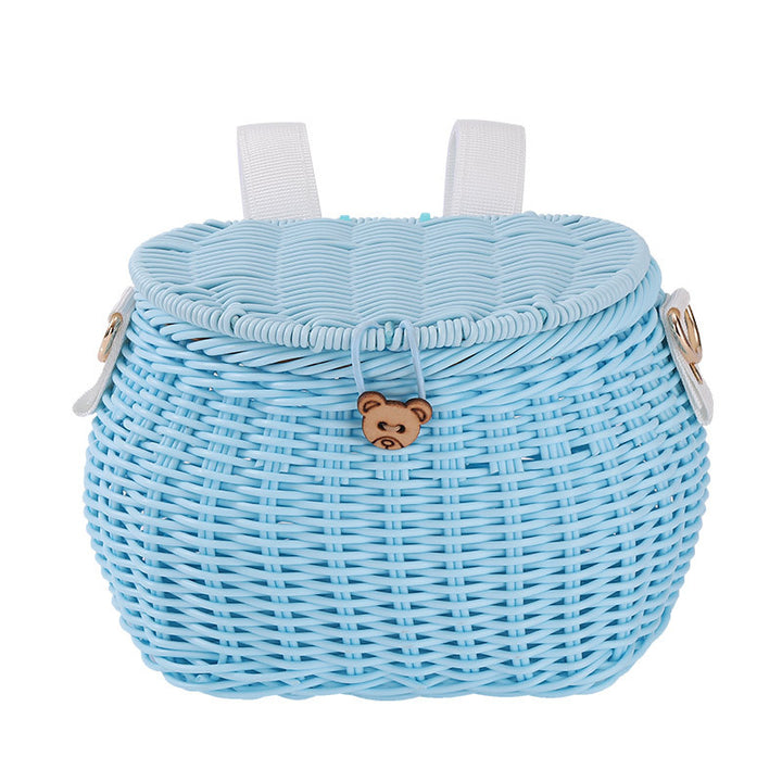 Cute Animal-Themed Woven Storage Basket Bowlift