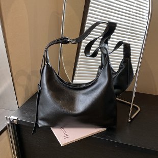 Soft Leather Minimalist Hobo Bag Bowlift