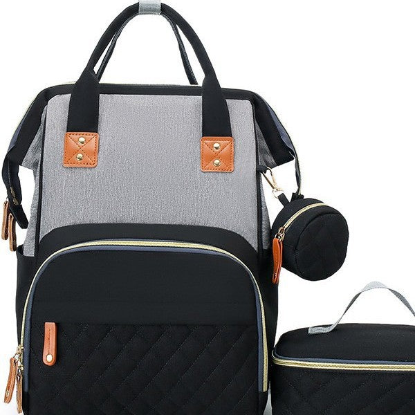 Multi-Purpose Quilted Diaper Backpack Bowlift