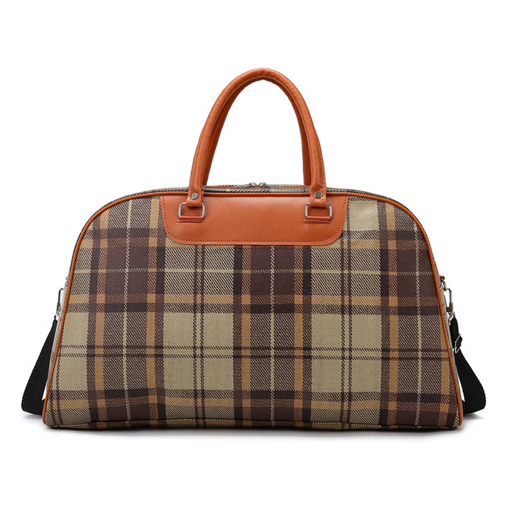 Stylish Plaid Weekend Tote Bag Bowlift