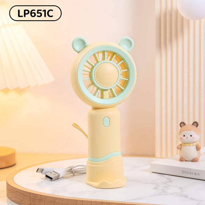 Women's portable hand fan with cute cat design Bowlift