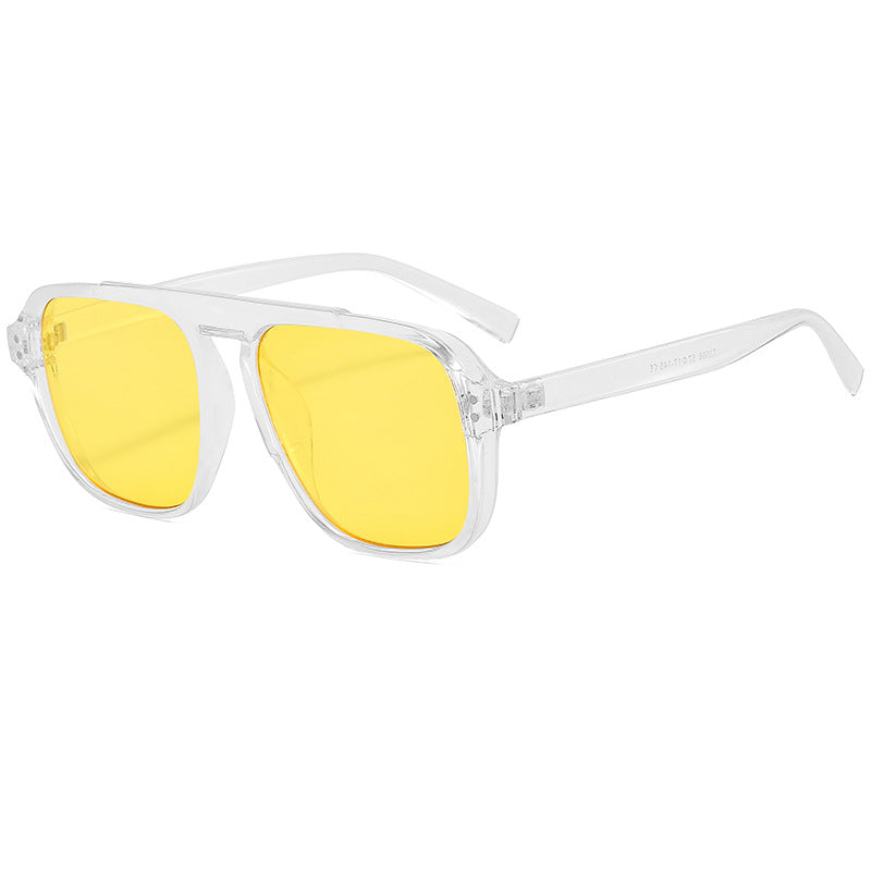 Ladies geometric sunglasses with polarized yellow lenses Bowlift