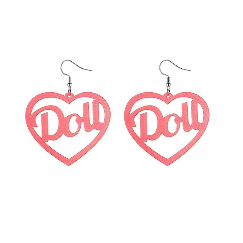Glittering Heart-Shaped Earrings Bowlift