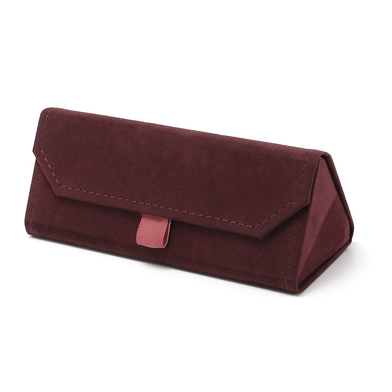 Folding Suede Sunglasses Case with Magnetic Flap Bowlift