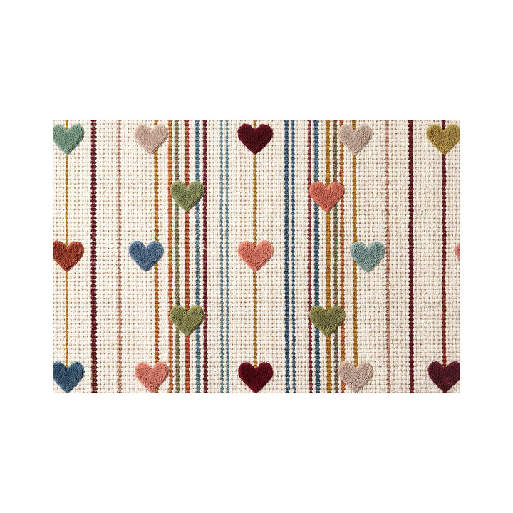Heart Pattern Decorative Area Rug Bowlift