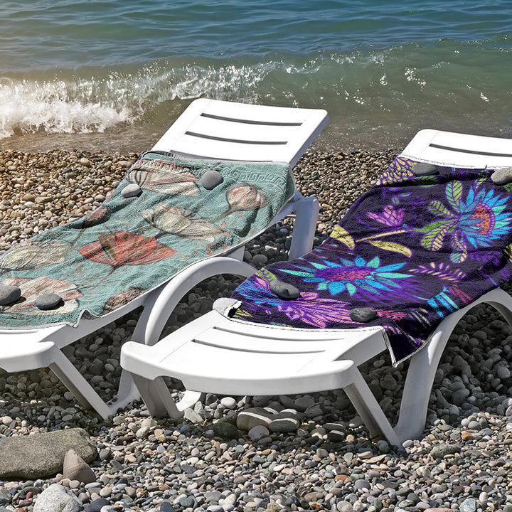 Beach towel made of skin-friendly microfiber with a creative pattern mix Bowlift