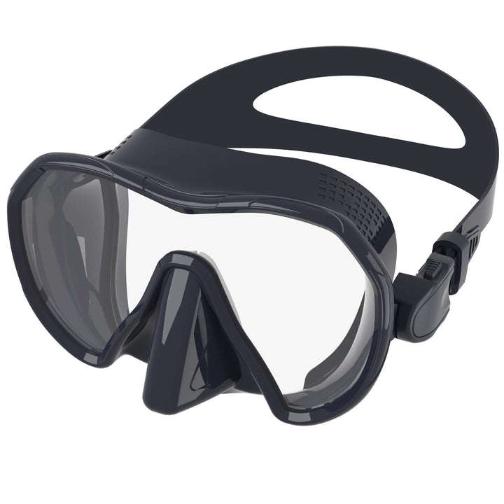 Diving mask with wide field of vision and comfortable silicone edge Bowlift