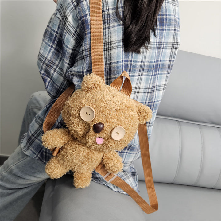 Cute Cuddly Backpack with Bear Motif Bowlift
