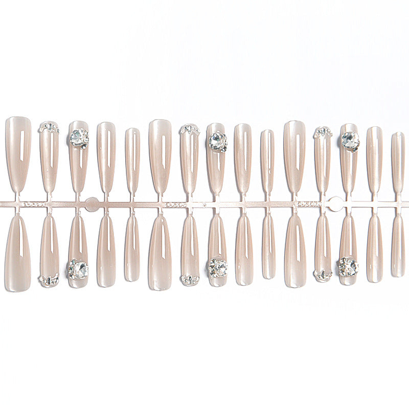 Acrylic nail set with glitter design and elegant 3D applications Bowlift