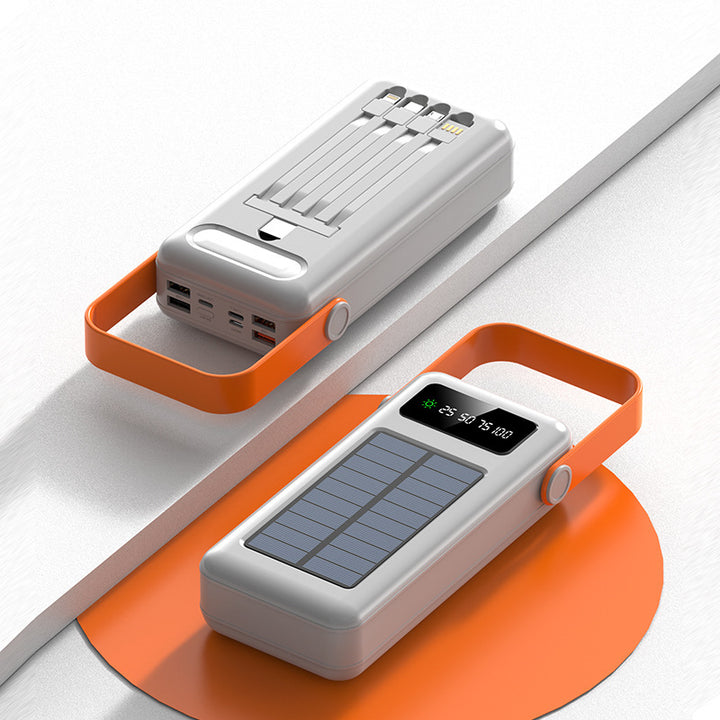 Solar Powerbank with Integrated Cable Management by Bowlift
