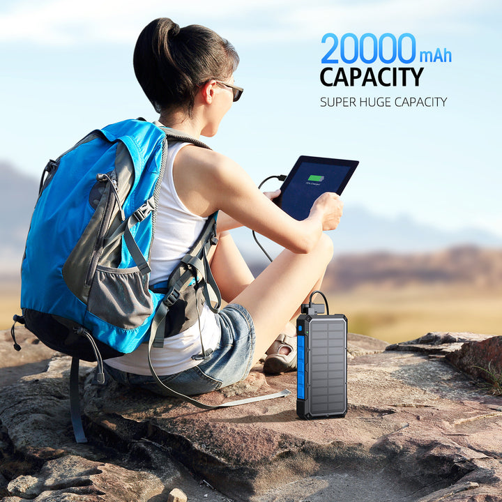Solar Powerbank with Fast Charging Function and Integrated Flashlight Bowlift