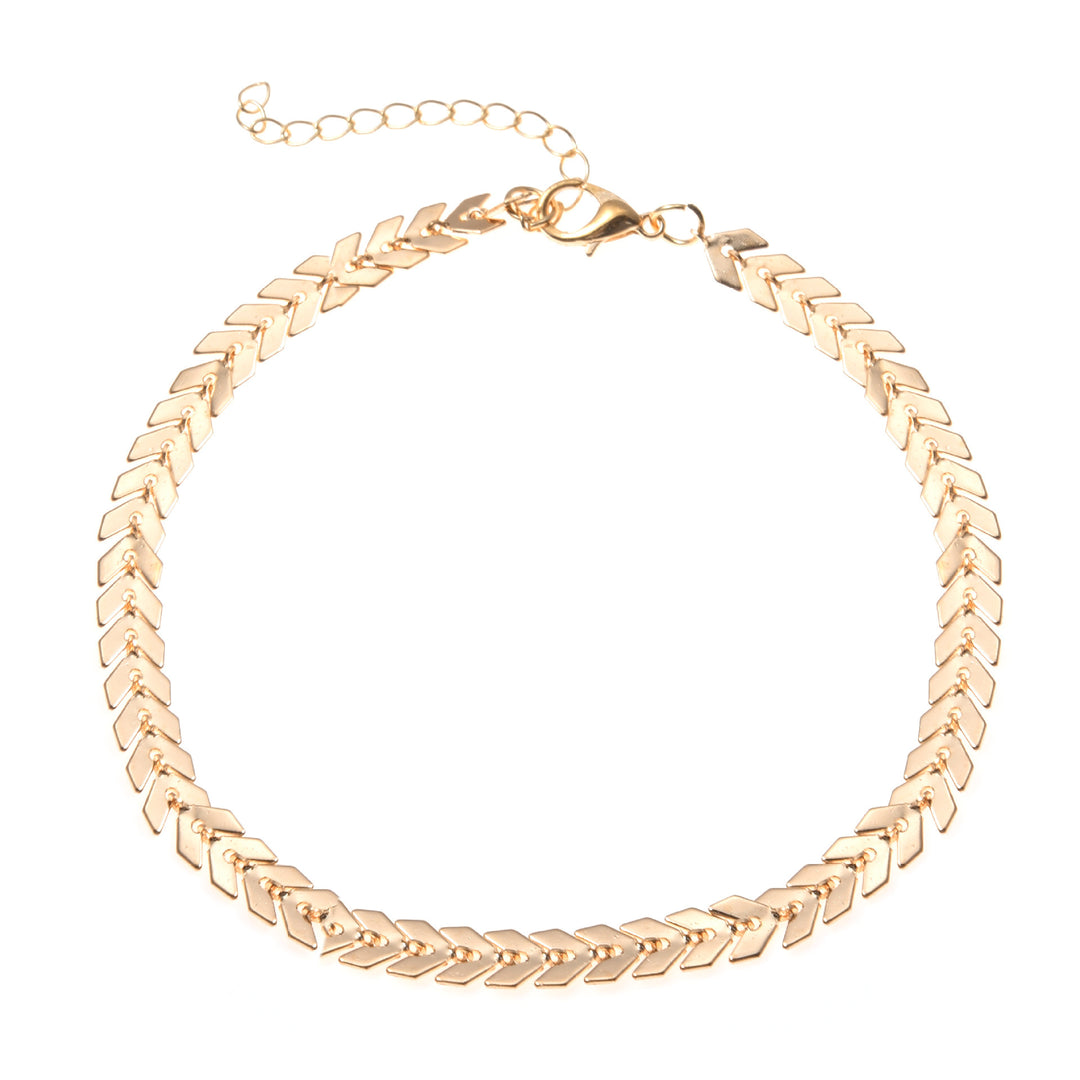 Adjustable Herringbone Chain Anklet Bowlift