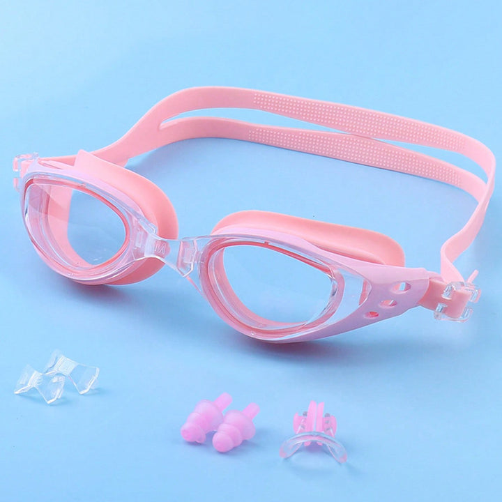Goggles set with ergonomic swim cap and earplugs Bowlift